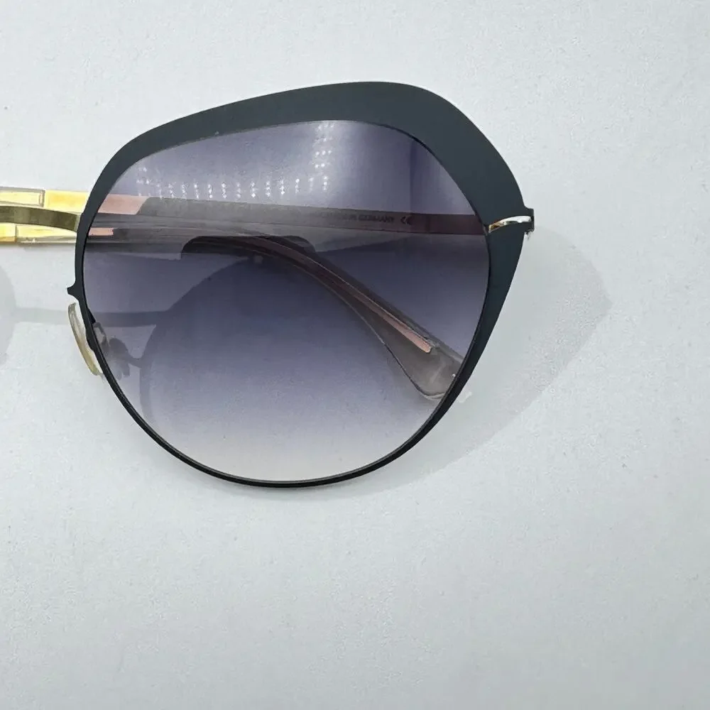 Mykita Sunglasses Lite Sun Mette Col 256 Indigo Gold Butterfly Oversize Gradient